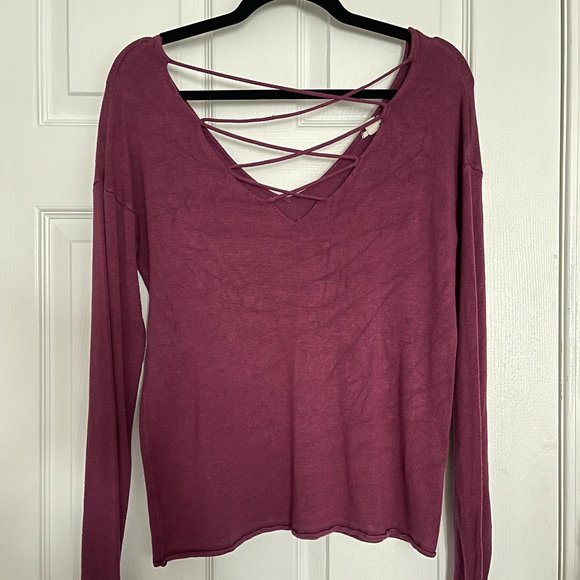 Open Back Long Sleeve Top - Picture 2 of 3